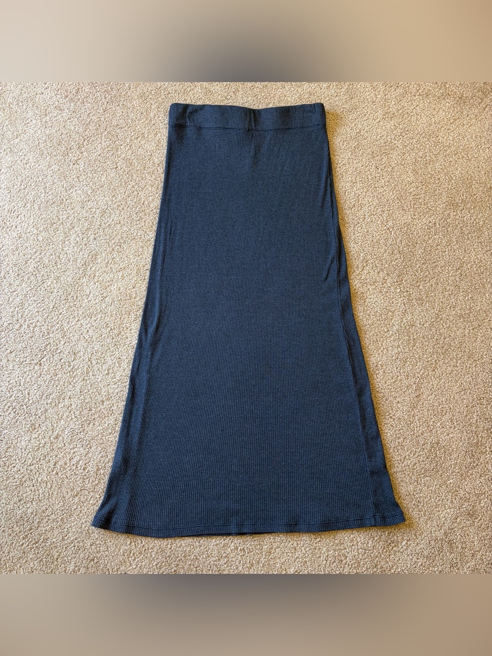James Perse Standard Maxi Skirt Ribbed Knit Lounge Minimalist USA Sz 4 EUC - Picture 6 of 14